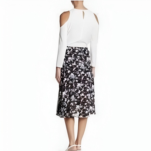 VERONICA BEARD Madison Silk Floral Ruched A-Line Skirt - Picture 8 of 9